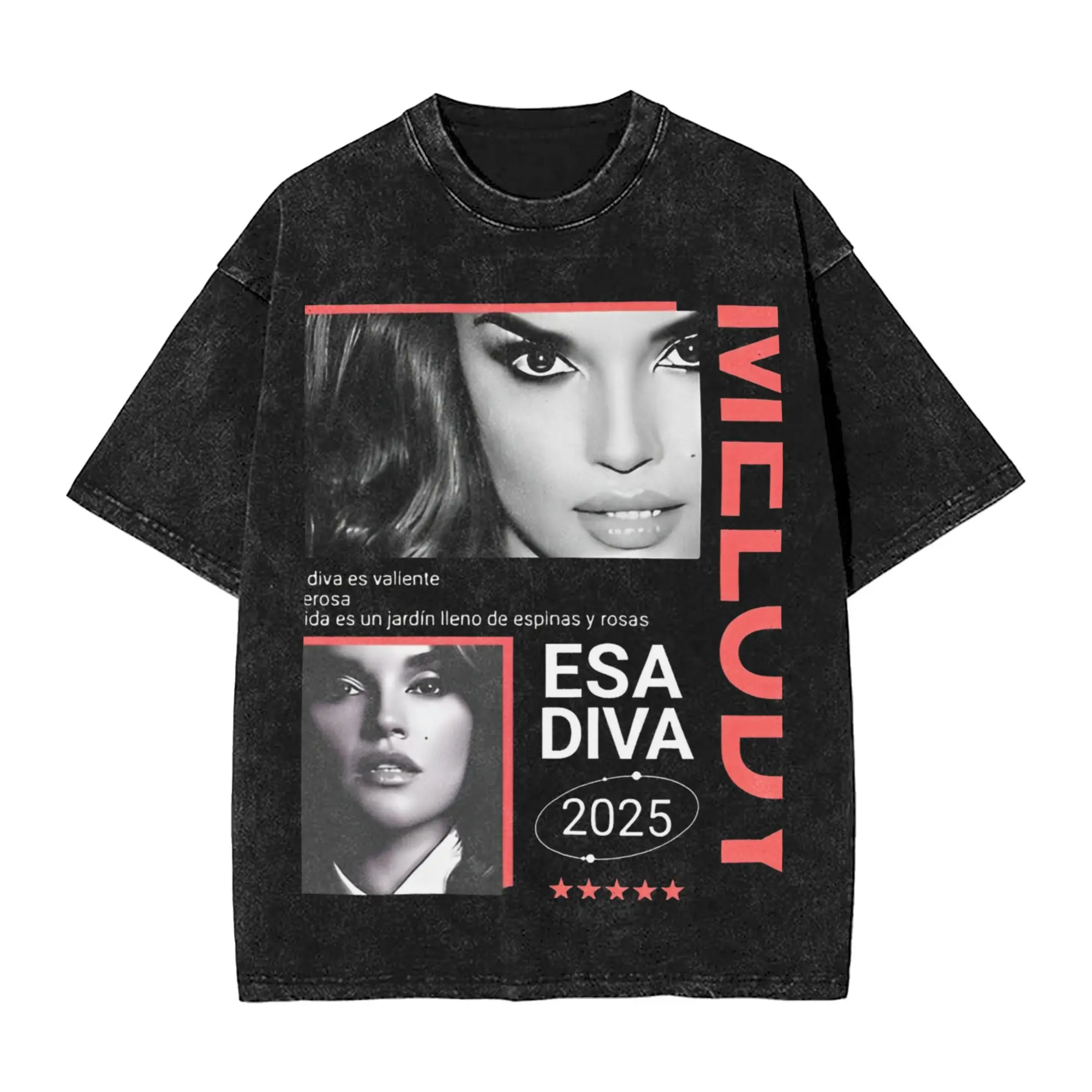 Melody Esa Diva - Spain Eurovision 2025 Washed T Shirt Streetwear Hip Hop Vintage T-Shirt Tees Tops Men Women Cotton Harajuku
Melody Esa Diva - Spain Eurovision 2025 Washed T Shirt Streetwear Hip Hop Vintage T-Shirt Tees Tops Men Women Cotton Harajuku