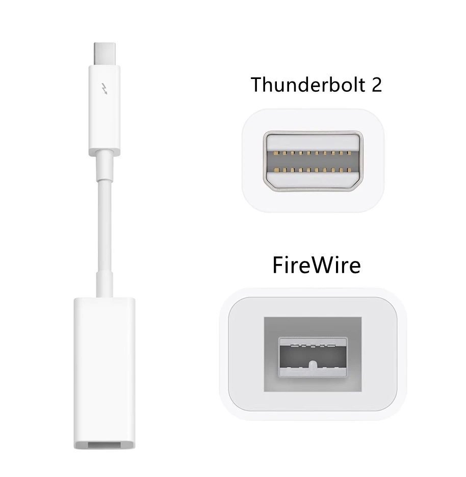 Адаптер Apple Thunderbolt 2 к FireWire 800 Thunderbolt к Fire 1394B, подходит для компьютерных компьютеров Mac, оснащенных портами Thunderbolt
Адаптер Apple Thunderbolt 2 к FireWire 800 Thunderbolt к Fire 1394B, подходит для компьютерных компьютеров Mac, оснащенных портами Thunderbolt