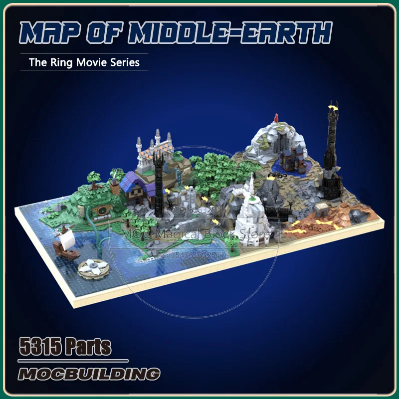Rings Movie Moc Building Blocks Map of Middle-earth Architecture Castle Technology Bricks Display Collection Toys Xmas Gifts
Rings Movie Moc Building Blocks Map of Middle-earth Architecture Castle Technology Bricks Display Collection Toys Xmas Gifts