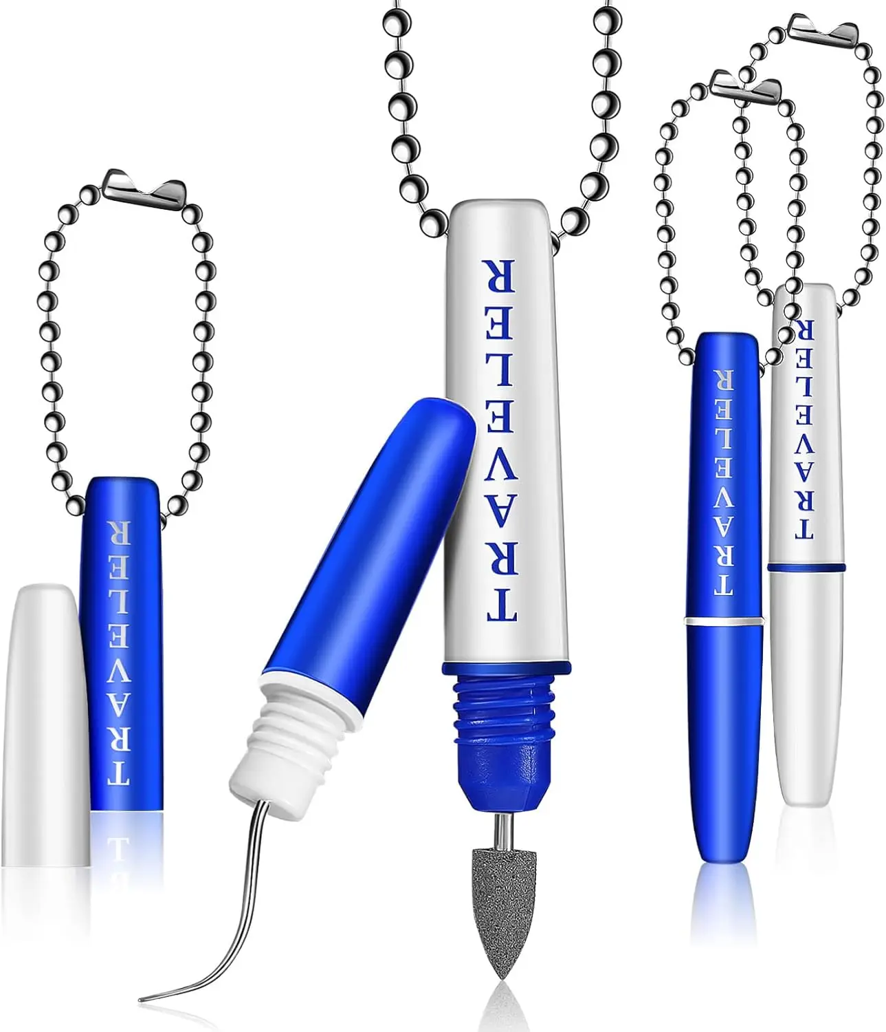 4Pcs Teeth Stain Remover Travel Picks Reusable Portable Pocket Tool Set Remove Plaque Tartar Cleaning Kit with Chain
4Pcs Teeth Stain Remover Travel Picks Reusable Portable Pocket Tool Set Remove Plaque Tartar Cleaning Kit with Chain