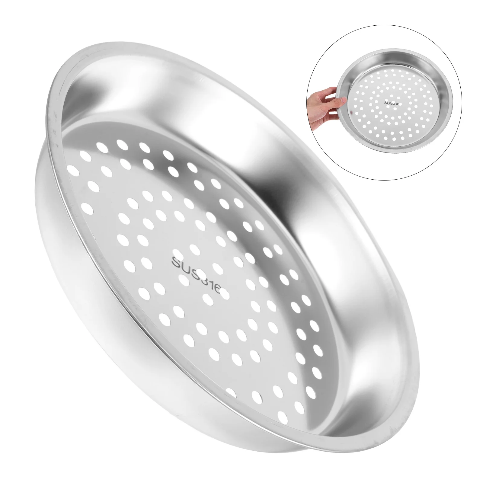 Stainless Steel Steamer Tray 28 cm Food Steaming Dish Plate Steaming Plate with Holes for Buns Dumpling Dim Sum Vegetable Seafoo
Stainless Steel Steamer Tray 28 cm Food Steaming Dish Plate Steaming Plate with Holes for Buns Dumpling Dim Sum Vegetable Seafoo