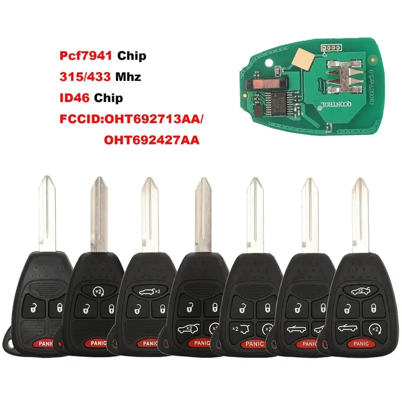 Car Remote Key Fob pcf7961/ID46 Chip OHT692427AA For Chrysler 200/300/300c PT Cruiser Sebring for Dodge RAM For JEEP
Car Remote Key Fob pcf7961/ID46 Chip OHT692427AA For Chrysler 200/300/300c PT Cruiser Sebring for Dodge RAM For JEEP