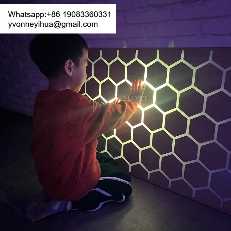 Interactive LED Sensory Light Wall Panel Touch Activated Honeycomb LED Sensory Board For Autism Therapy Room
Interactive LED Sensory Light Wall Panel Touch Activated Honeycomb LED Sensory Board For Autism Therapy Room