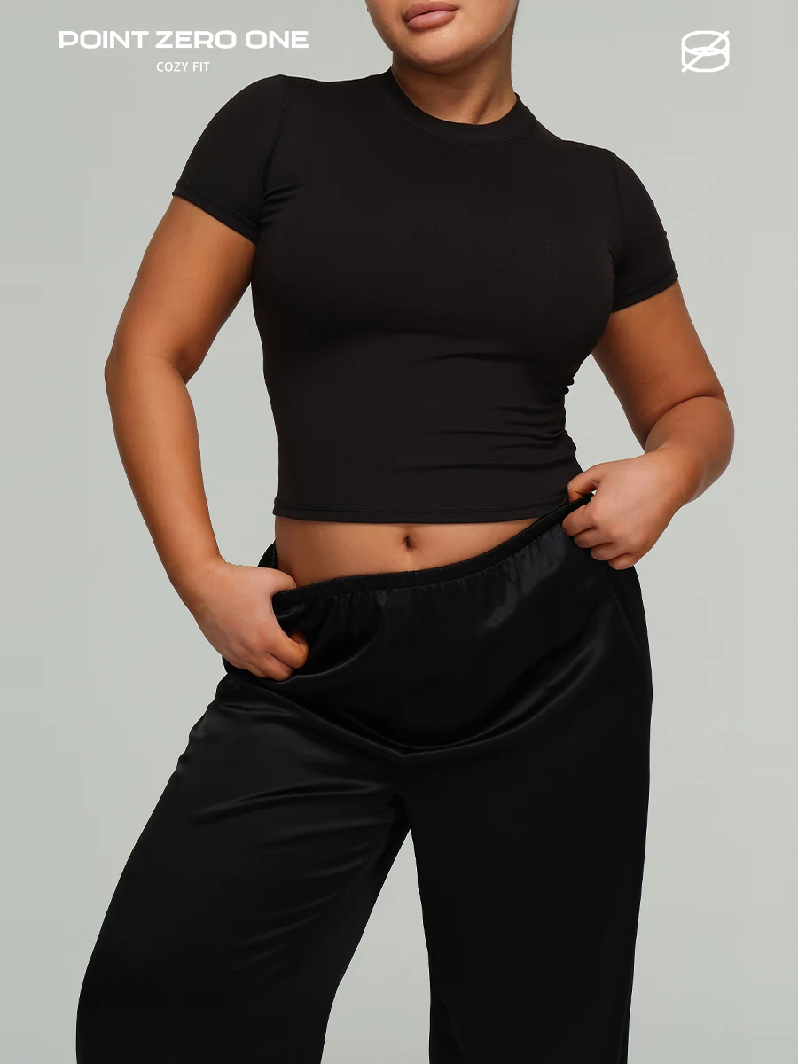 Comfortable Series Sporty Short Sleeve Women's T-shirt COZY FIT Casual Knitted Nylon Moisture Wicking Short Length Inner Wear
Comfortable Series Sporty Short Sleeve Women's T-shirt COZY FIT Casual Knitted Nylon Moisture Wicking Short Length Inner Wear