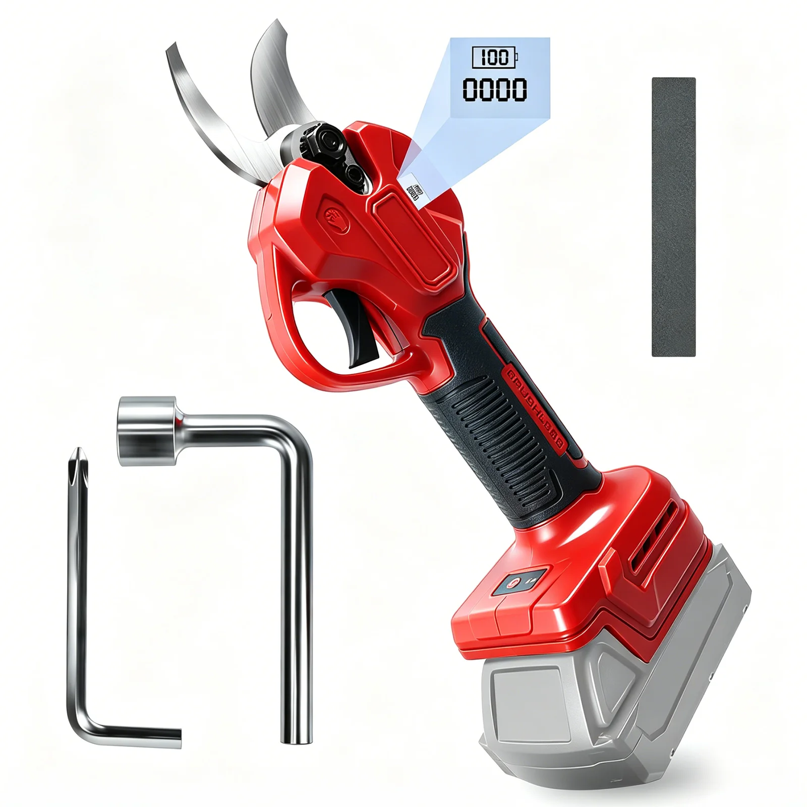 30mm Brushless Electric Pruning Shears 600W Cordless Garden Scissors with LCD Display for Milwaukee 18V Battery (No Battery)
30mm Brushless Electric Pruning Shears 600W Cordless Garden Scissors with LCD Display for Milwaukee 18V Battery (No Battery)