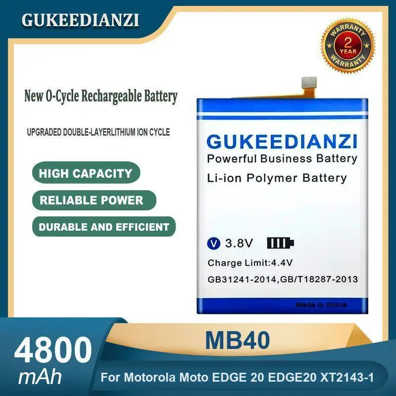 Аккумулятор для мобильного телефона MB40 большой емкости 4800 мАч для Motorola Moto EDGE 20 EDGE20 XT2143-1
Аккумулятор для мобильного телефона MB40 большой емкости 4800 мАч для Motorola Moto EDGE 20 EDGE20 XT2143-1