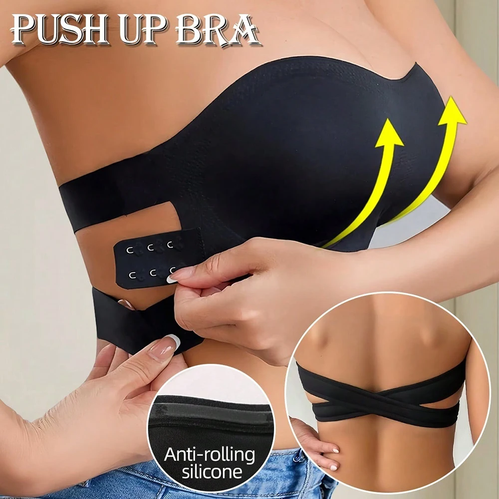 1PC Strapless Bras for Women Non-Slip Bralette Side Closure Criss Cross Padded Wireless Tube Top Underwear Bralette
1PC Strapless Bras for Women Non-Slip Bralette Side Closure Criss Cross Padded Wireless Tube Top Underwear Bralette