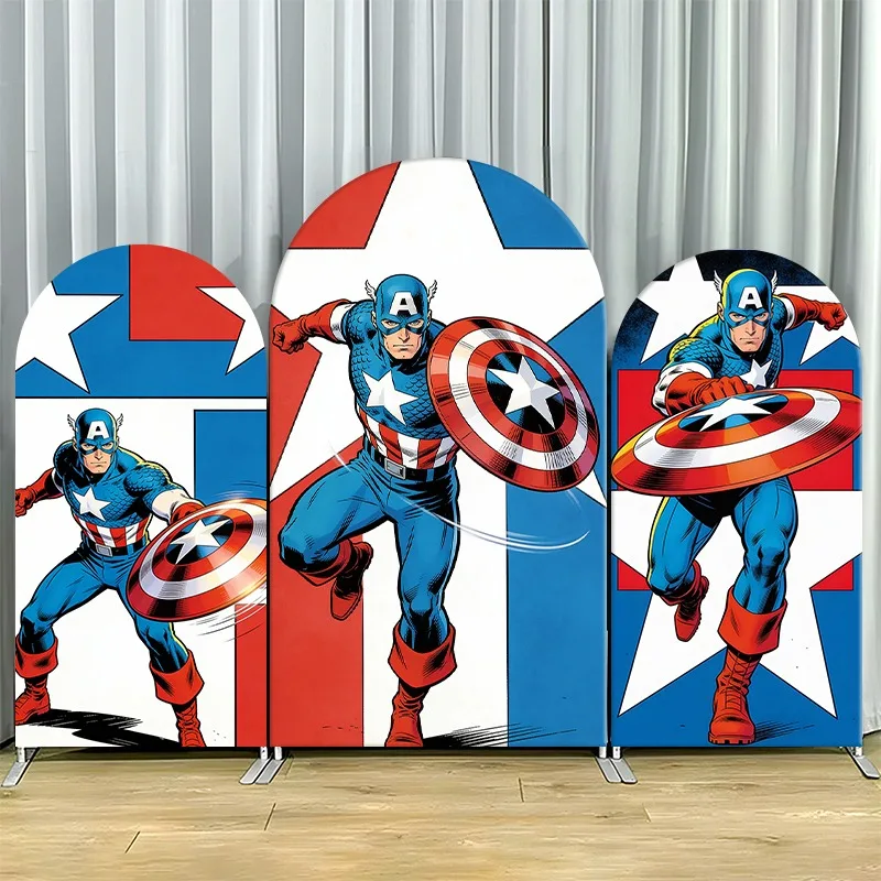 Arch Backdrop Cover Single Side Captain America Hero Red White Blue Star Shield Party Decoration Photo Booth Background Props
Arch Backdrop Cover Single Side Captain America Hero Red White Blue Star Shield Party Decoration Photo Booth Background Props