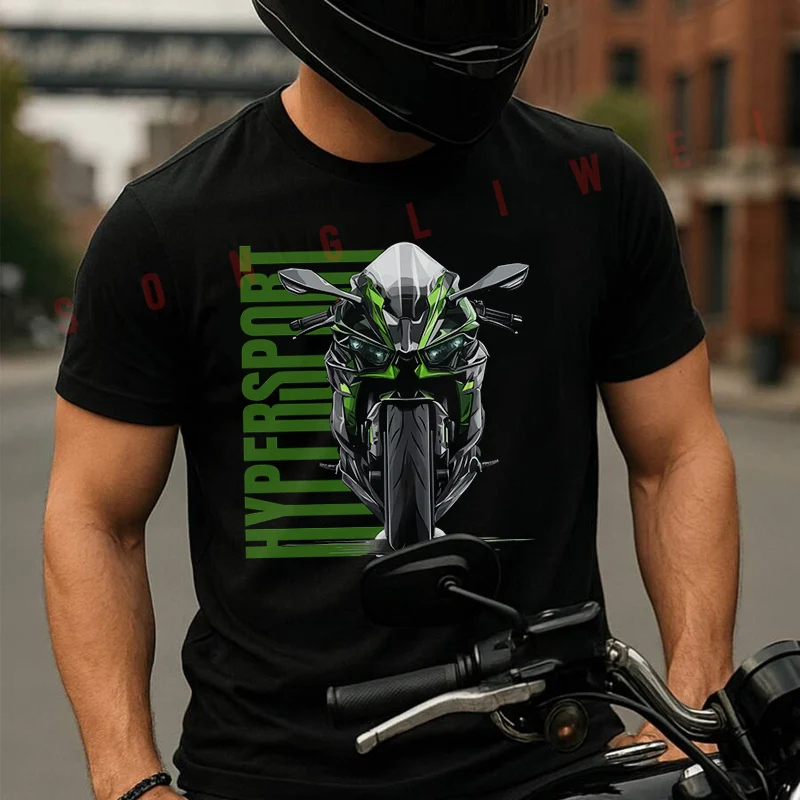 Green Super Sport Motorcycle Moto Summer Short-sleeved Cotton T Shirt Men Women Streetwear Loose T-shirts
Green Super Sport Motorcycle Moto Summer Short-sleeved Cotton T Shirt Men Women Streetwear Loose T-shirts