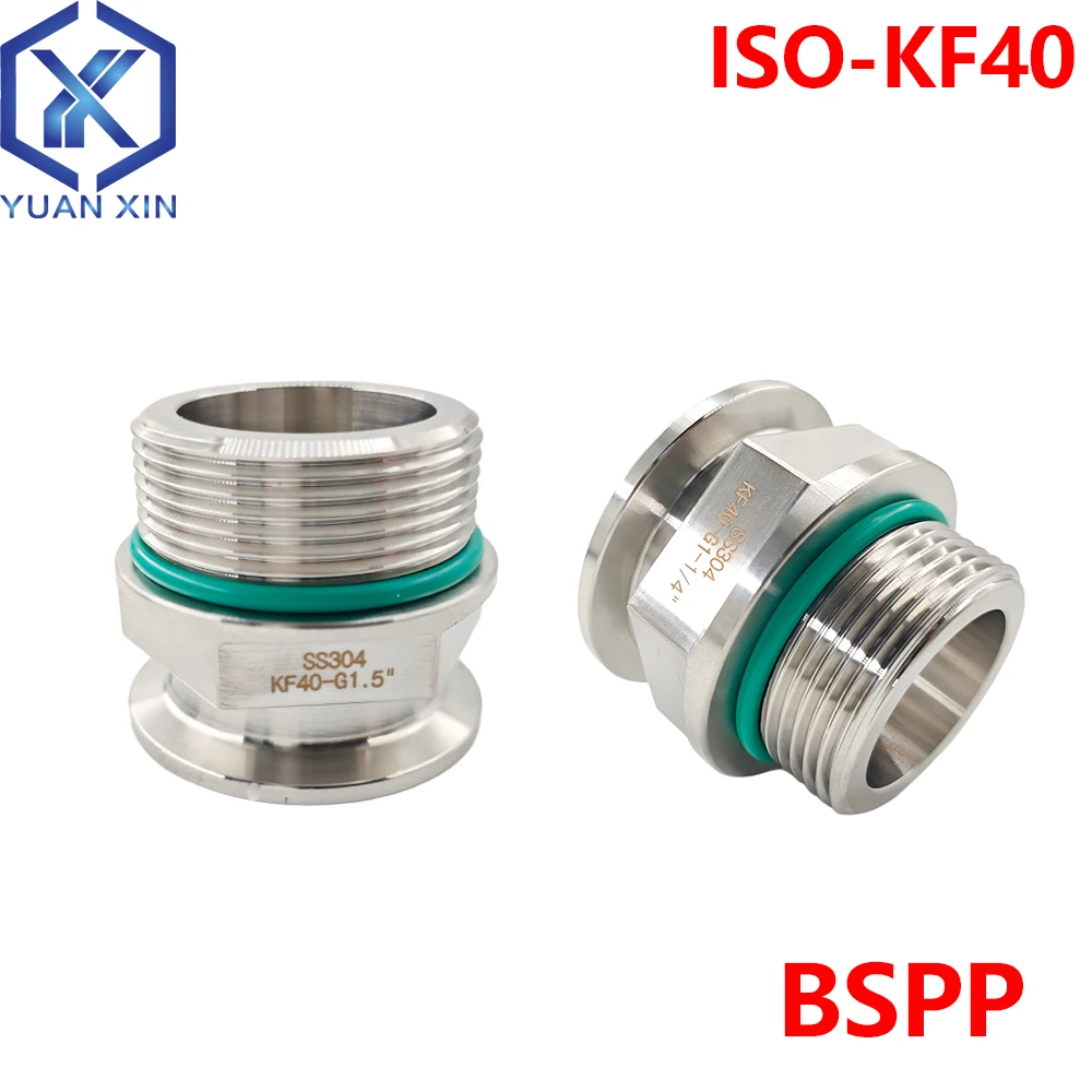 ISO-KF40 Vacuum Threaded Connector BSPP 1/2" 3/4" 1" 1-1/4" 1.5" G Male Straight Thread British Standard Parallel Pipe Thread
ISO-KF40 Vacuum Threaded Connector BSPP 1/2" 3/4" 1" 1-1/4" 1.5" G Male Straight Thread British Standard Parallel Pipe Thread