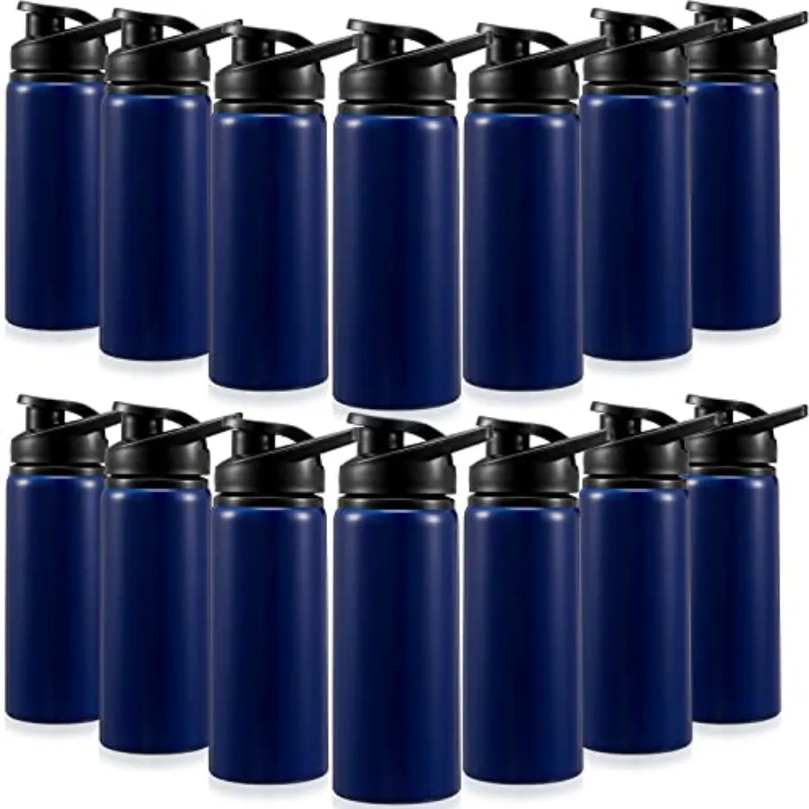 14 Pack Aluminum Water Bottles Bulk 17 oz Reusable Sport Water Bottles with Snap Lid Leakproof Lightweight with Handle for Bike
14 Pack Aluminum Water Bottles Bulk 17 oz Reusable Sport Water Bottles with Snap Lid Leakproof Lightweight with Handle for Bike