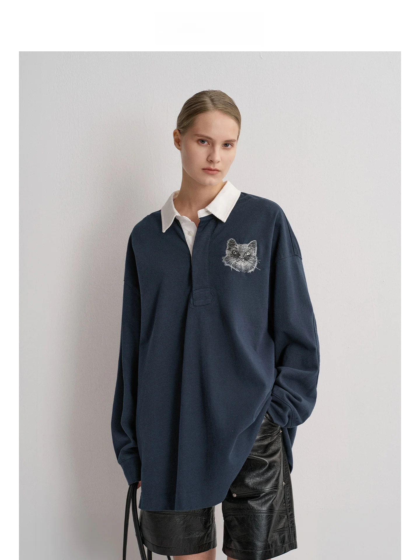 Хлопковая толстовка Mincollection с вышивкой и длинными рукавами, повседневная, новый дизайн, женская футболка, удобная, прямого кроя
Хлопковая толстовка Mincollection с вышивкой и длинными рукавами, повседневная, новый дизайн, женская футболка, удобная, прямого кроя