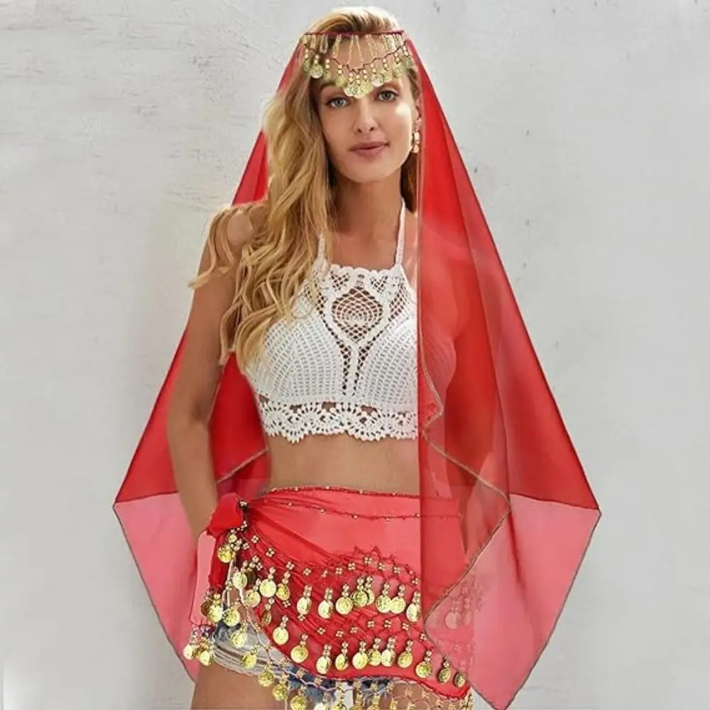 Detachable Headpiece Women's Belly Dance Outfits Coin Wrist Bracelets Veil Accessories Belly Dance Costumes Head Scarf
Detachable Headpiece Women's Belly Dance Outfits Coin Wrist Bracelets Veil Accessories Belly Dance Costumes Head Scarf