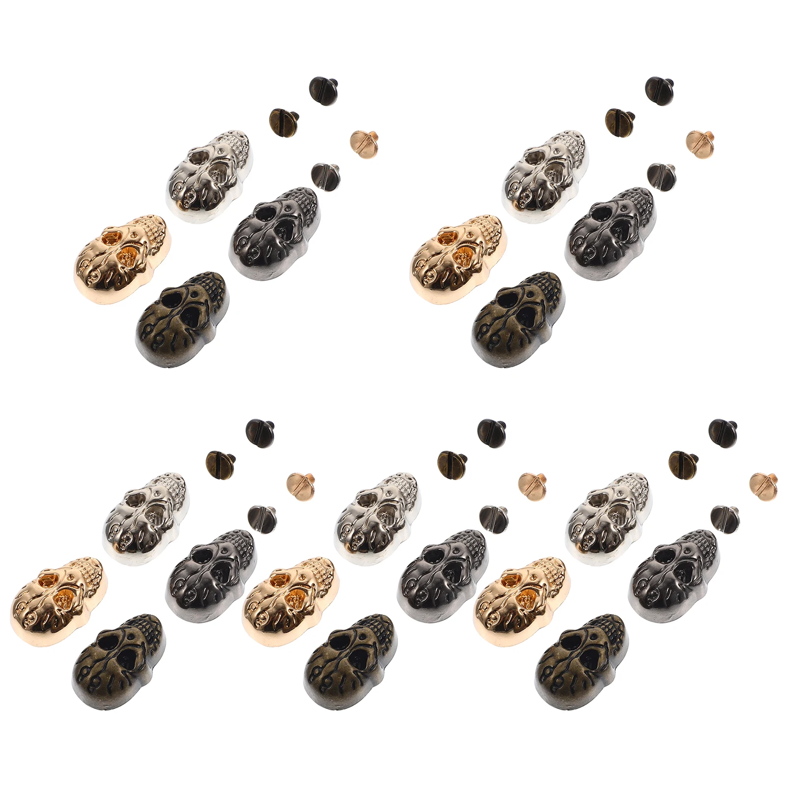 20 set Ghost Head Rivet Accessories Skull Studs Crafting Kit Golden Silver Black 10Each Durable Craft Clothes
20 set Ghost Head Rivet Accessories Skull Studs Crafting Kit Golden Silver Black 10Each Durable Craft Clothes