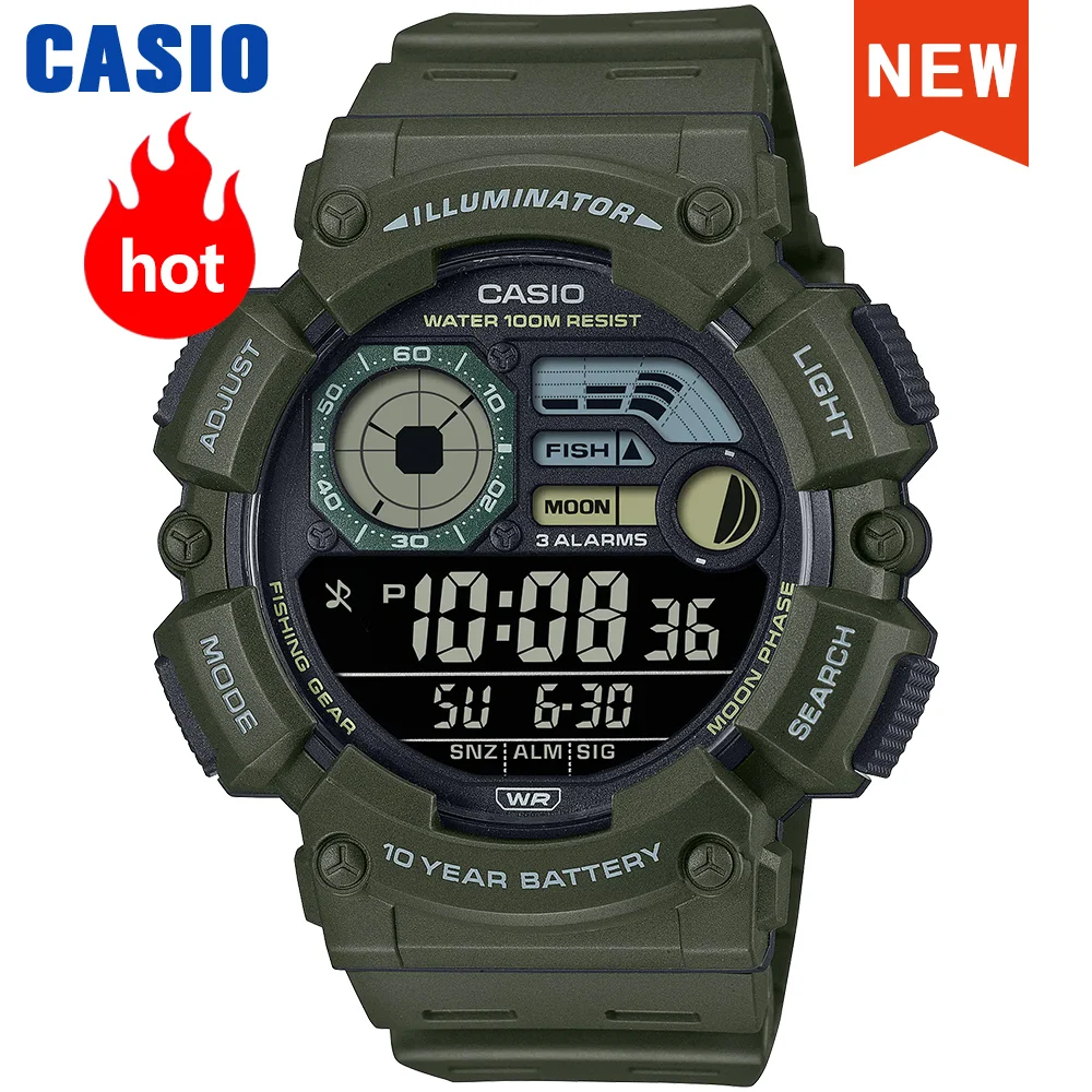 Часы Casio Мужские кварцевые, роскошные спортивные цифровые в стиле милитари, с аккумулятором 10 лет, Водонепроницаемость 200 м
Часы Casio Мужские кварцевые, роскошные спортивные цифровые в стиле милитари, с аккумулятором 10 лет, Водонепроницаемость 200 м