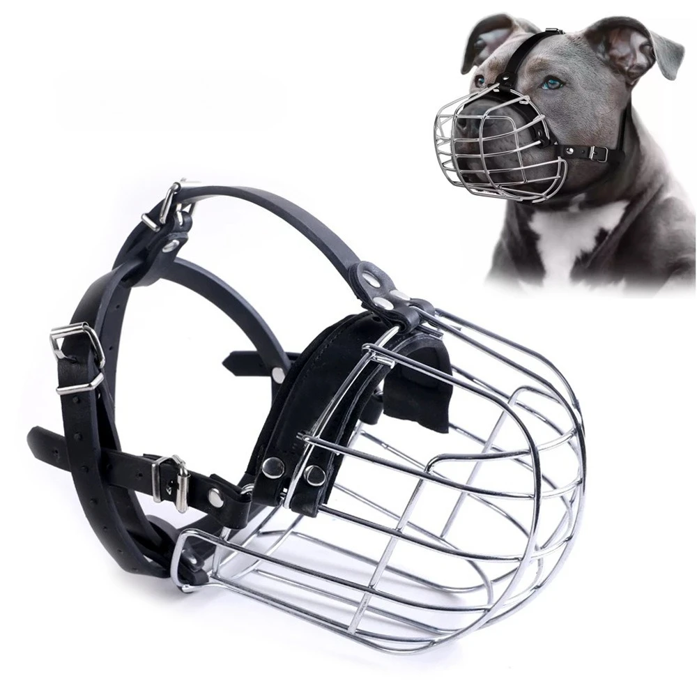 Anti-Biting Pitbull Rottweiler Dog Muzzle Metal Mask Amstaff Secure Wire Basket Adjustable Durable Leather Straps for Large Dogs
Anti-Biting Pitbull Rottweiler Dog Muzzle Metal Mask Amstaff Secure Wire Basket Adjustable Durable Leather Straps for Large Dogs