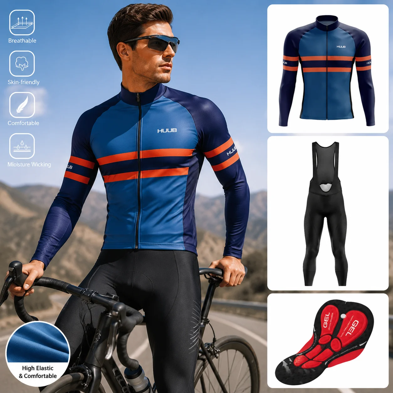 RCC HUB 2026 Men's Cycling Suit Spring and Autumn Set Mountain Bike Cycling Suit Set Men's Long Sleeve Road Bike Suit
RCC HUB 2026 Men's Cycling Suit Spring and Autumn Set Mountain Bike Cycling Suit Set Men's Long Sleeve Road Bike Suit