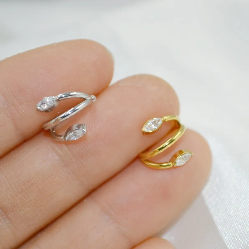 10pcs 316L Surgical Steel S Shape CZ Rings Hinged Segment Ring Nose Clicker Ear Helix Cartilage Hoop Septum Ring 16Gx8mm
10pcs 316L Surgical Steel S Shape CZ Rings Hinged Segment Ring Nose Clicker Ear Helix Cartilage Hoop Septum Ring 16Gx8mm