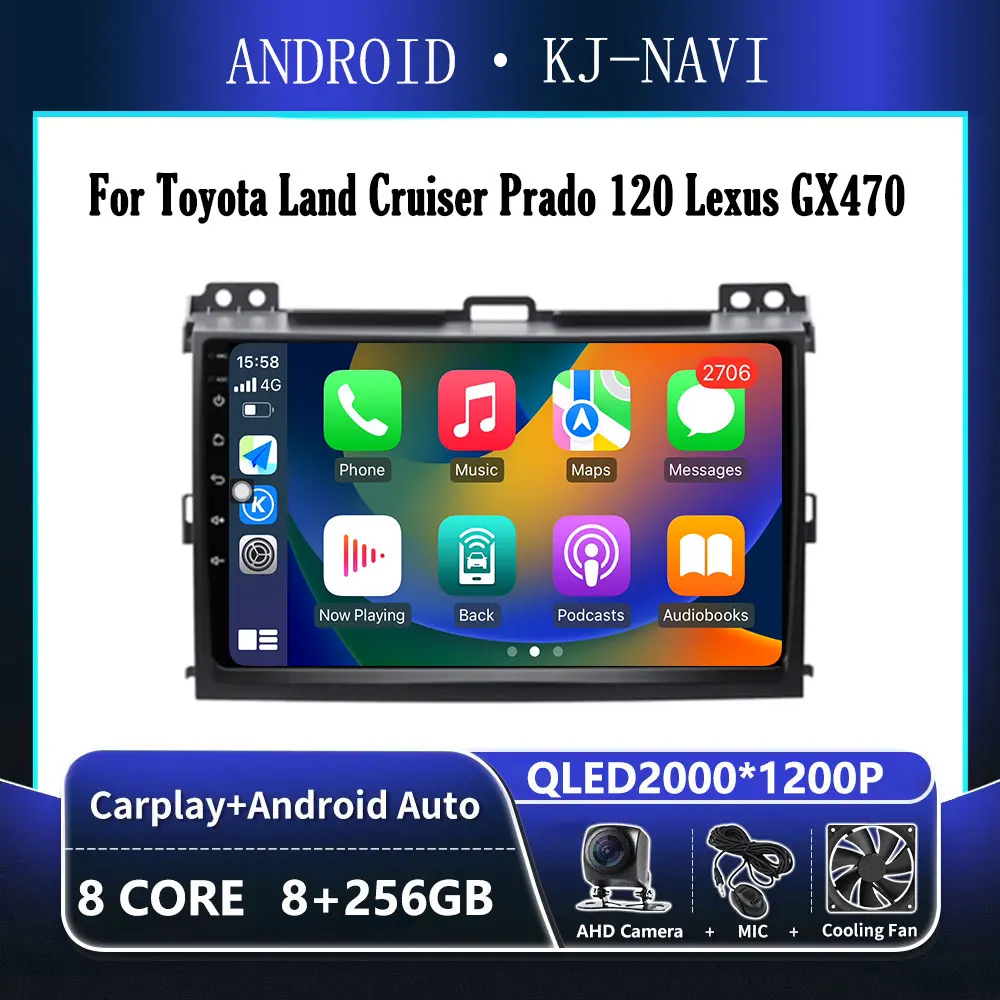 Android 14 Carplay For Toyota Land Cruiser Prado 120 Lexus GX470 Audio Stereo Car Radio Multimedia Player GPS Navigation 2 din
Android 14 Carplay For Toyota Land Cruiser Prado 120 Lexus GX470 Audio Stereo Car Radio Multimedia Player GPS Navigation 2 din