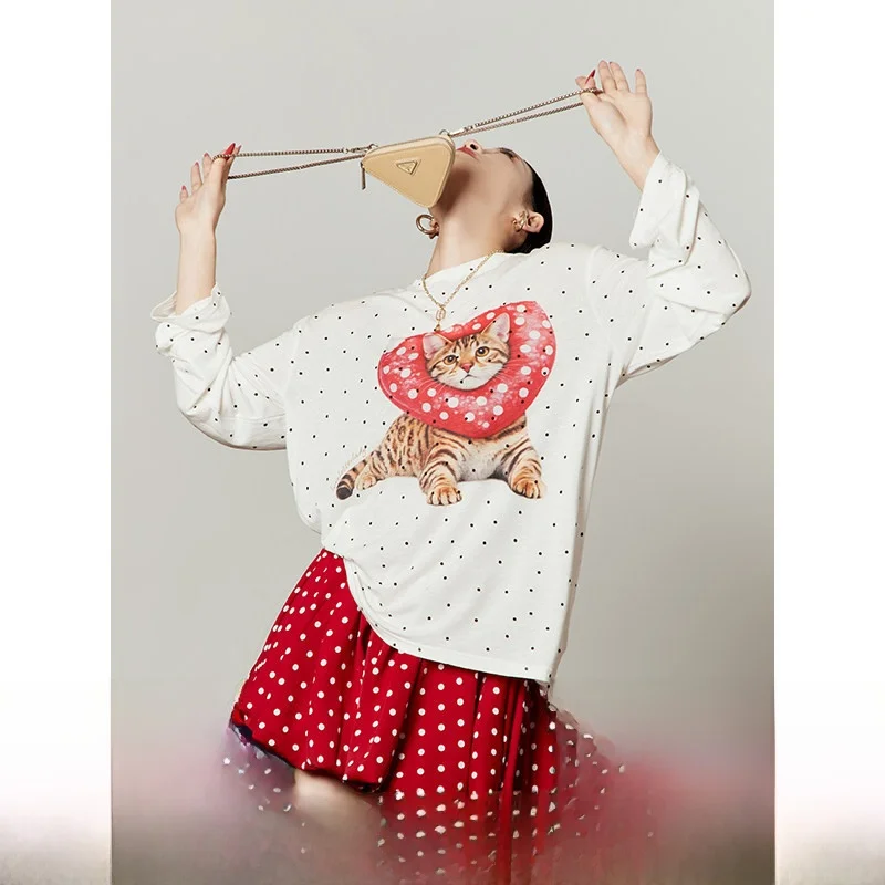 Low Waist Polka Dot Print A-Line Short Skirt Anti-Light Flower Bud Design Slimming Leg Lengthening Versatile Vintage Style Wo...
Low Waist Polka Dot Print A-Line Short Skirt Anti-Light Flower Bud Design Slimming Leg Lengthening Versatile Vintage Style Wo...