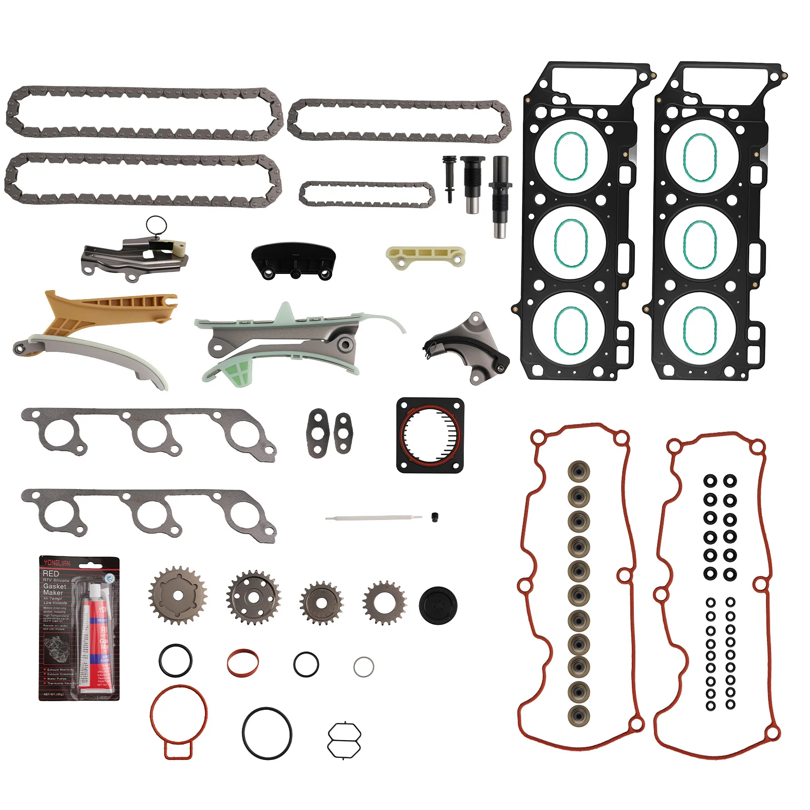 Timing Chain Kit Head Gaskets Set For 00-09 Ford Ranger Explorer 4.0L V6
Timing Chain Kit Head Gaskets Set For 00-09 Ford Ranger Explorer 4.0L V6