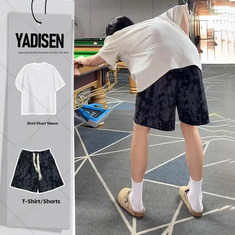 Bla Tie Dye ort Pants Men's Summer Thin Five-Point Casual Straight Leg Pants Youth Faionable Straight Tube Polyester Fiber
Bla Tie Dye ort Pants Men's Summer Thin Five-Point Casual Straight Leg Pants Youth Faionable Straight Tube Polyester Fiber