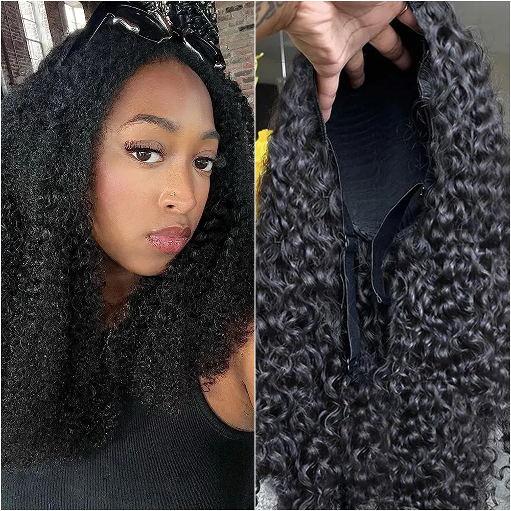 3 IN 1 Half Wig Human Hair 200% Density With Drawstring Kinky Curly Headband Seamless Flip Over Glueless Wigs For Women 32 Inch
3 IN 1 Half Wig Human Hair 200% Density With Drawstring Kinky Curly Headband Seamless Flip Over Glueless Wigs For Women 32 Inch