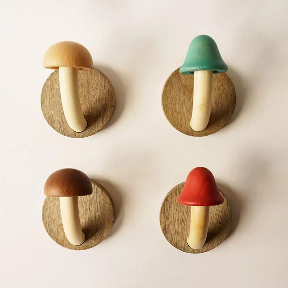 4 Pcs Coat Hook Wall Hooks Decorative Adhesive Mount Mushroom Wood Small Hat for Wooden
4 Pcs Coat Hook Wall Hooks Decorative Adhesive Mount Mushroom Wood Small Hat for Wooden