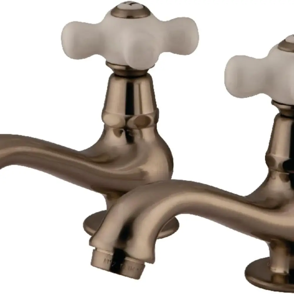 Классический смеситель для раковины Heritage с фарфоровой крестообразной ручкой из матового никеля, 4,38 x 2,5 x 1,88
Классический смеситель для раковины Heritage с фарфоровой крестообразной ручкой из матового никеля, 4,38 x 2,5 x 1,88