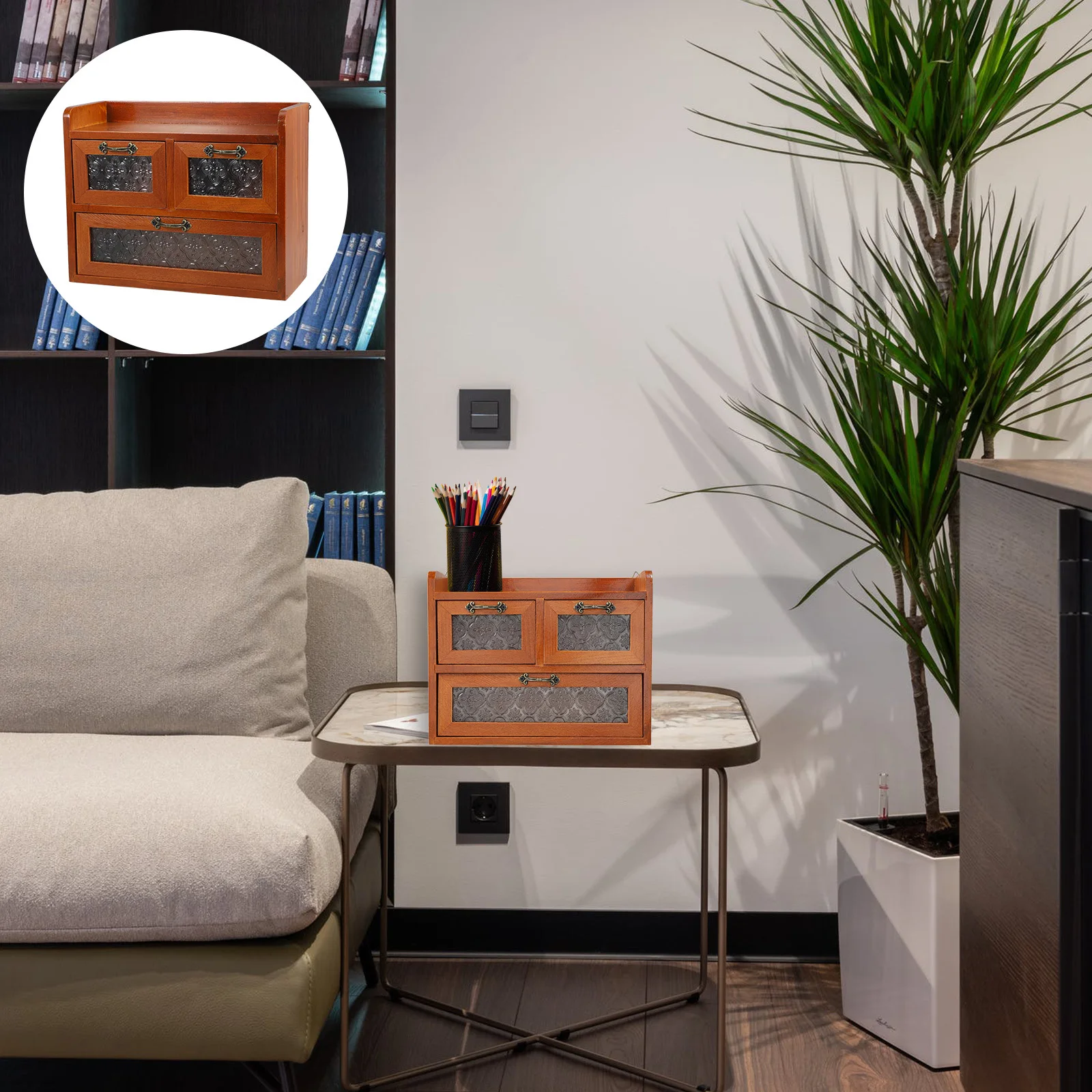 Wooden Vintage Desktop Storage Cabinet Multi-Layer Organizer Display Cabinet Jewelry Sundries Organizer
Wooden Vintage Desktop Storage Cabinet Multi-Layer Organizer Display Cabinet Jewelry Sundries Organizer