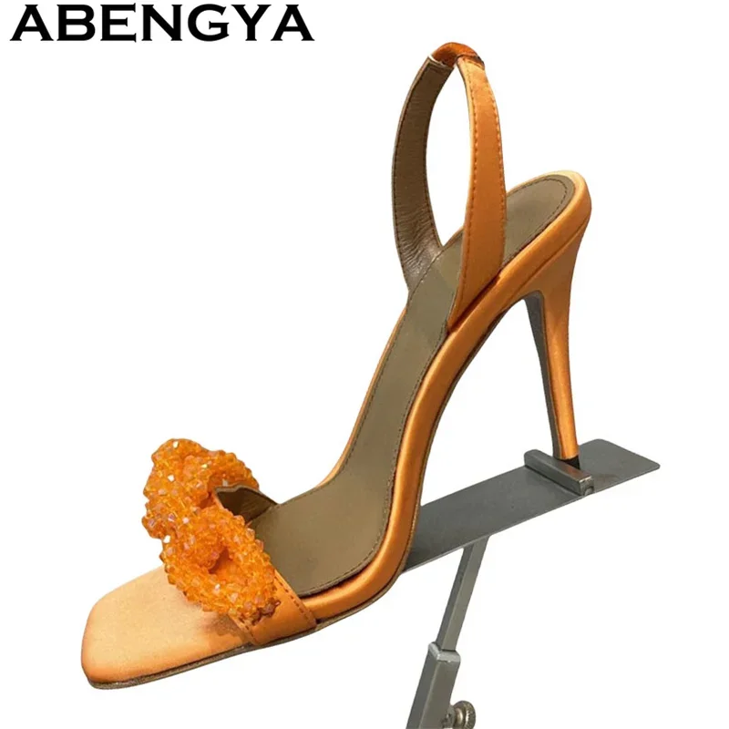 Crystal Bead Thin High Heels Shoes Women 2025 Summer Sexy Open Toe Gladiator Slingback Sandals Quality Dress Party Shoes Mujer
Crystal Bead Thin High Heels Shoes Women 2025 Summer Sexy Open Toe Gladiator Slingback Sandals Quality Dress Party Shoes Mujer