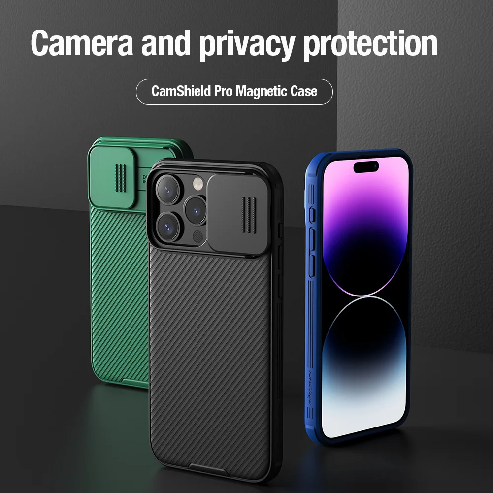 Защитный чехол NILLKIN для iPhone15/15 Plus/15 Pro/15 Pro Max CamShield Pro, магнитные зеркальные линзы, противоскользящий чехол с защитой от падения
Защитный чехол NILLKIN для iPhone15/15 Plus/15 Pro/15 Pro Max CamShield Pro, магнитные зеркальные линзы, противоскользящий чехол с защитой от падения