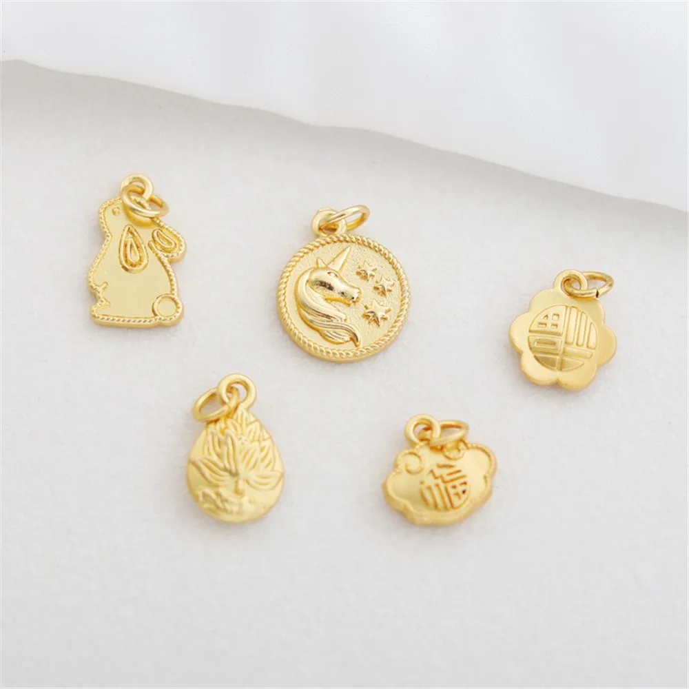 1pcs 18k Matte Gold Color Multiple Rabbit Blessing Unicorn Tag Lotus Pendant Diy Bracelet Necklace Pendant Tag Charm Accessories
1pcs 18k Matte Gold Color Multiple Rabbit Blessing Unicorn Tag Lotus Pendant Diy Bracelet Necklace Pendant Tag Charm Accessories