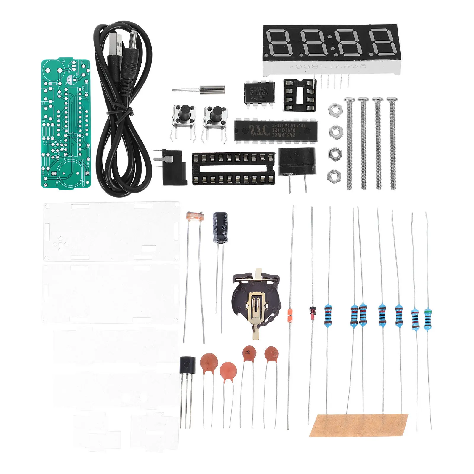 Electronic Digital Clock DIY Kit Temperature Date Display Soldering Project for Home Office and Lab Cordless Soldering Iron
Electronic Digital Clock DIY Kit Temperature Date Display Soldering Project for Home Office and Lab Cordless Soldering Iron