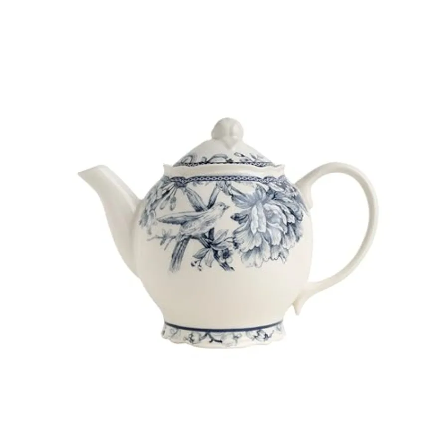 Adelaide 22oz Floral Blue and White Ceramic Teapot- Vintage Porcelain Tea Pot for Loose Leaf, Blooming Tea and Coffee, Elegant
Adelaide 22oz Floral Blue and White Ceramic Teapot- Vintage Porcelain Tea Pot for Loose Leaf, Blooming Tea and Coffee, Elegant