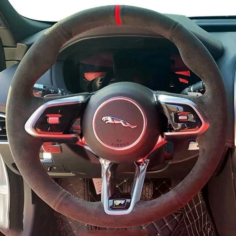 For Jaguar XJ XEL F-PACE XFL E-PACEXF Hand Sewing Car Steering Wheel Soft Suede Leather Cover Trim
For Jaguar XJ XEL F-PACE XFL E-PACEXF Hand Sewing Car Steering Wheel Soft Suede Leather Cover Trim