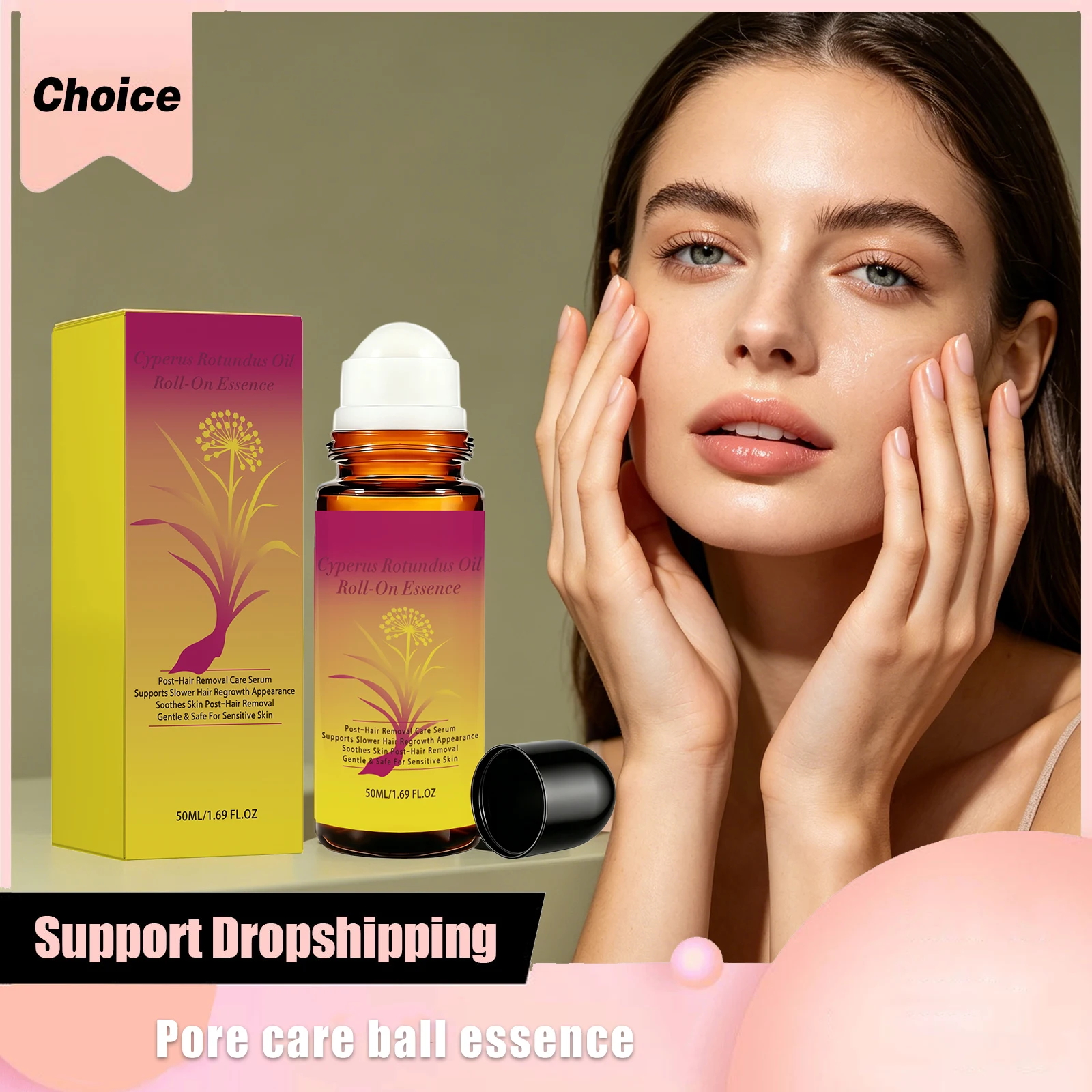 Cyperus Rotundus Oil Roll-On Essence Painless Hairs Growth Inhibitor Soothing Brightening Skin Nourishes Hair Removal Care Serum
Cyperus Rotundus Oil Roll-On Essence Painless Hairs Growth Inhibitor Soothing Brightening Skin Nourishes Hair Removal Care Serum