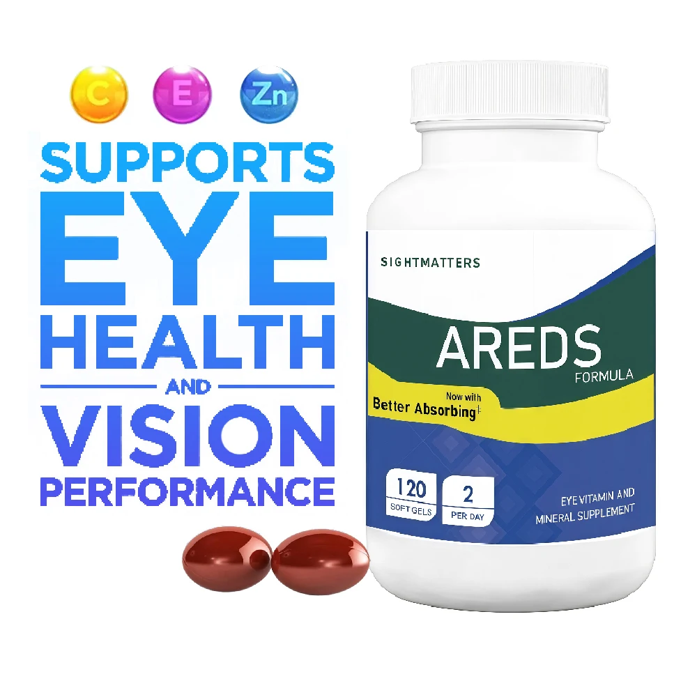 AREDS 2 Eye Vitamins Supplement with Zinc, Lutein, Zeaxanthin, Vitamin C E, Copper, Mineral Vision Supplement - 120 Minitgels
AREDS 2 Eye Vitamins Supplement with Zinc, Lutein, Zeaxanthin, Vitamin C E, Copper, Mineral Vision Supplement - 120 Minitgels