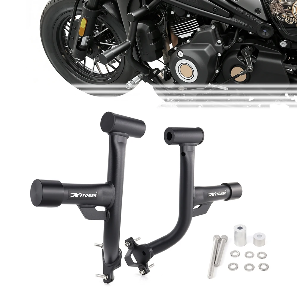 Motorcycle Black Steel Highway Peg Crash Bar Rider Footpeg Kit Engine Guard Frame Slider Protector 450CL-C 2024-2026 For CFMOTO
Motorcycle Black Steel Highway Peg Crash Bar Rider Footpeg Kit Engine Guard Frame Slider Protector 450CL-C 2024-2026 For CFMOTO