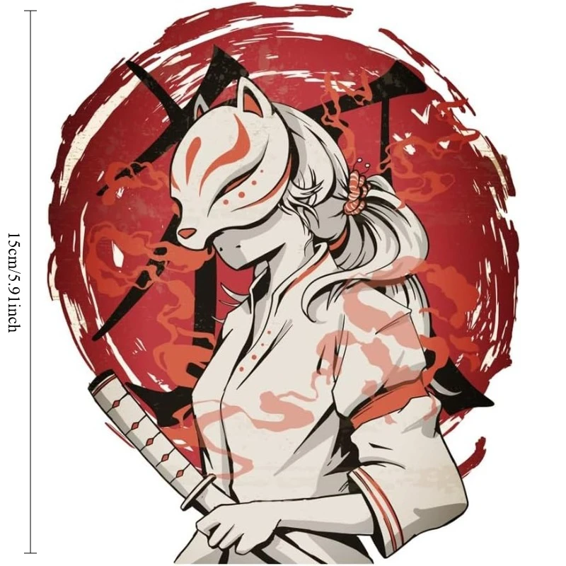 1pc Kitsune Mask Samurai Girl Vinyl Sticker, Japanese Art Decal for Car Window Laptop Otaku Decor
1pc Kitsune Mask Samurai Girl Vinyl Sticker, Japanese Art Decal for Car Window Laptop Otaku Decor