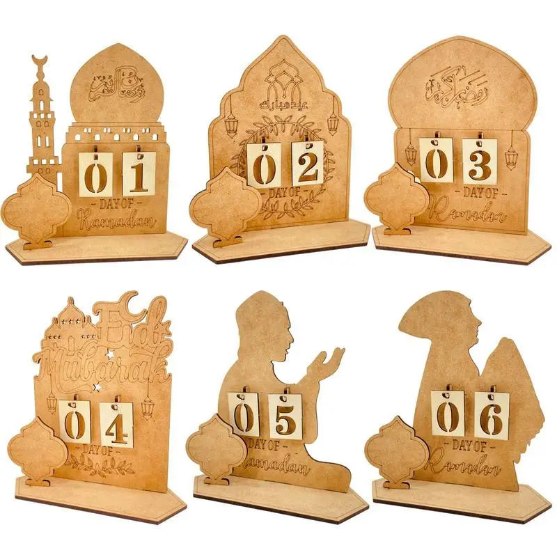 Ramadan Countdown Calendar Ornament Wooden Eid Mubarak Ramadan Decoration for Home Eid Al Adha Islamic Muslim Party Decor
Ramadan Countdown Calendar Ornament Wooden Eid Mubarak Ramadan Decoration for Home Eid Al Adha Islamic Muslim Party Decor