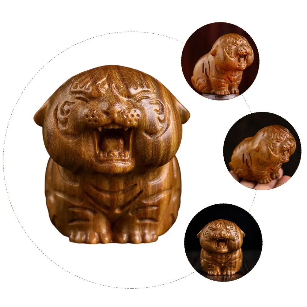 Creative Wooden Tiger Ornament Desktop Decor Exquisite Carved Animal Unique Tea Pet Wood Craft Adornment Home Office Decoration
Creative Wooden Tiger Ornament Desktop Decor Exquisite Carved Animal Unique Tea Pet Wood Craft Adornment Home Office Decoration