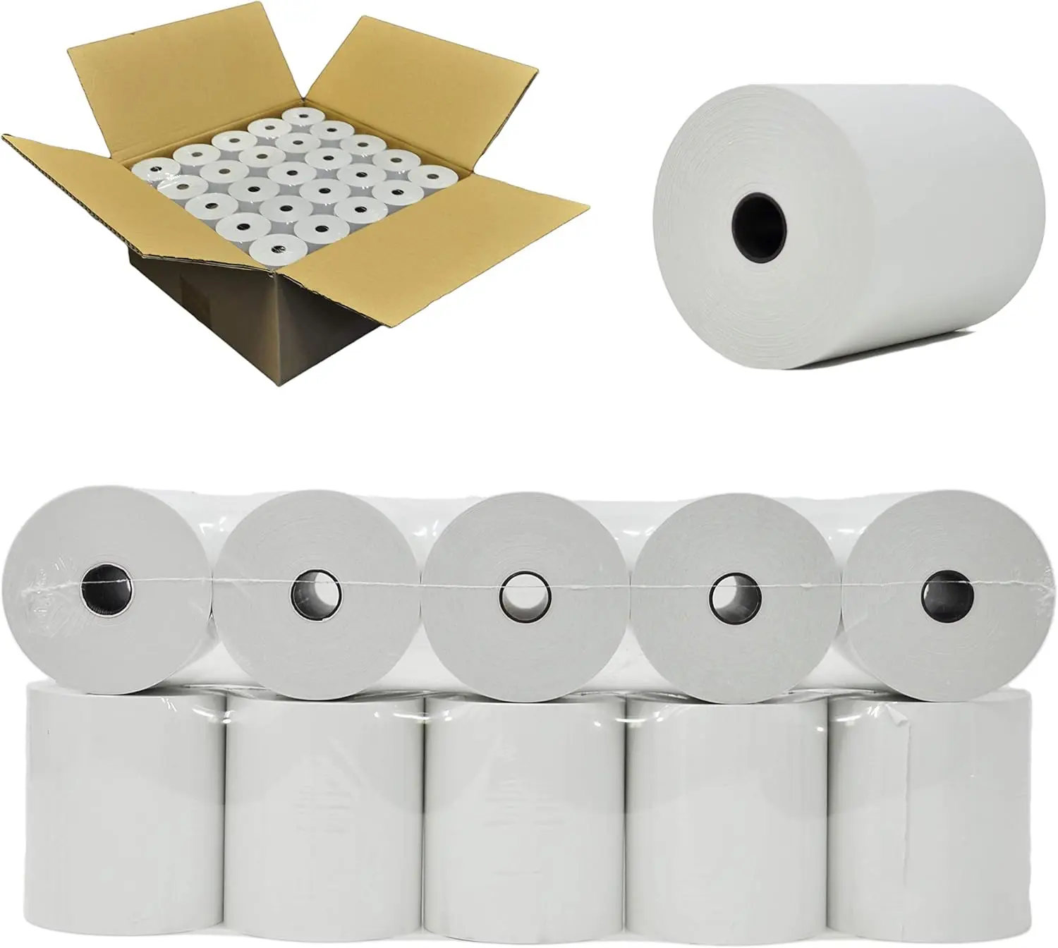 3 1/8x200 Thermal Receipt Paper Rolls 50 Pack BPA Free for Star Micronics TSP143IIIU Clover
3 1/8x200 Thermal Receipt Paper Rolls 50 Pack BPA Free for Star Micronics TSP143IIIU Clover