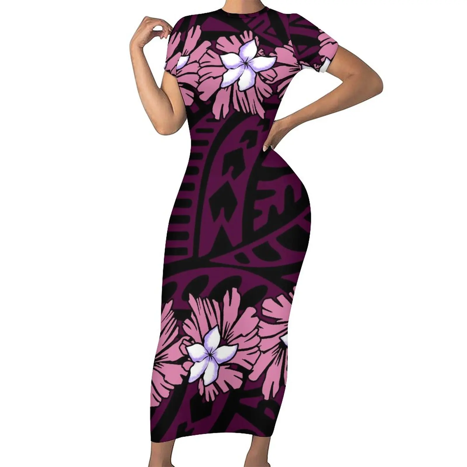 Women'S Summer Sheath Short Sleeve Dress Polynesian Style Design Women'S Party Sexy Evening Gown Support Design
Women'S Summer Sheath Short Sleeve Dress Polynesian Style Design Women'S Party Sexy Evening Gown Support Design