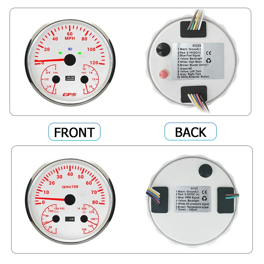 ELING 2 Gauge Set 110mm 0-200MPH GPS Speedometer+0-8000RPM Tachometer with Oil Pressure Water Temp Fuel Level Voltmeter for Car
ELING 2 Gauge Set 110mm 0-200MPH GPS Speedometer+0-8000RPM Tachometer with Oil Pressure Water Temp Fuel Level Voltmeter for Car
