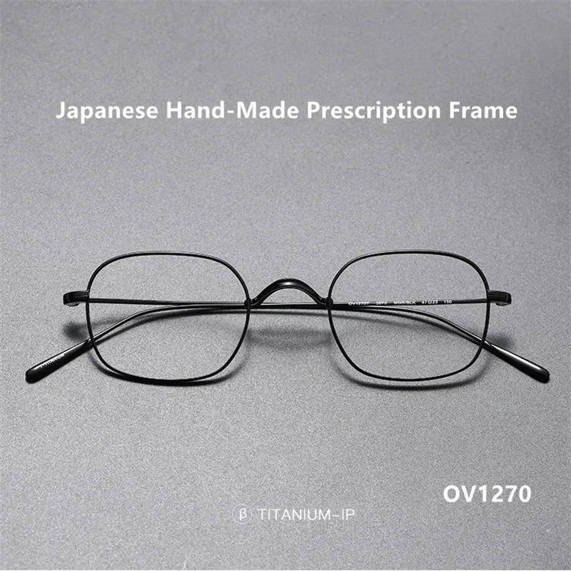 Japanese Computer Titanium Square Ultra-light Gafas OV1270 Hand-Made Eyeglasses Myopia Prescription Glasses Frames Men De Oculos
Japanese Computer Titanium Square Ultra-light Gafas OV1270 Hand-Made Eyeglasses Myopia Prescription Glasses Frames Men De Oculos