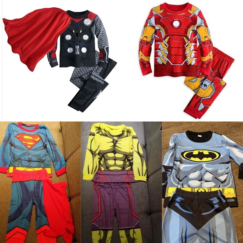 Marvel Avengers Superhero Costume For Kids Spiderman Iron Man Cotton Pajamas Suit Boys Long Sleeve Sleepwear Sets Gifts Hot
Marvel Avengers Superhero Costume For Kids Spiderman Iron Man Cotton Pajamas Suit Boys Long Sleeve Sleepwear Sets Gifts Hot