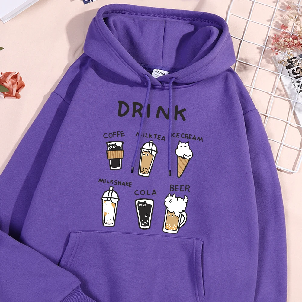 Cartoon Beverage Collection Printed For Women Hoodies Harajuku Fleece Sweatshirt Causual Versatile Hooded Unique Trendy Clothes
Cartoon Beverage Collection Printed For Women Hoodies Harajuku Fleece Sweatshirt Causual Versatile Hooded Unique Trendy Clothes
