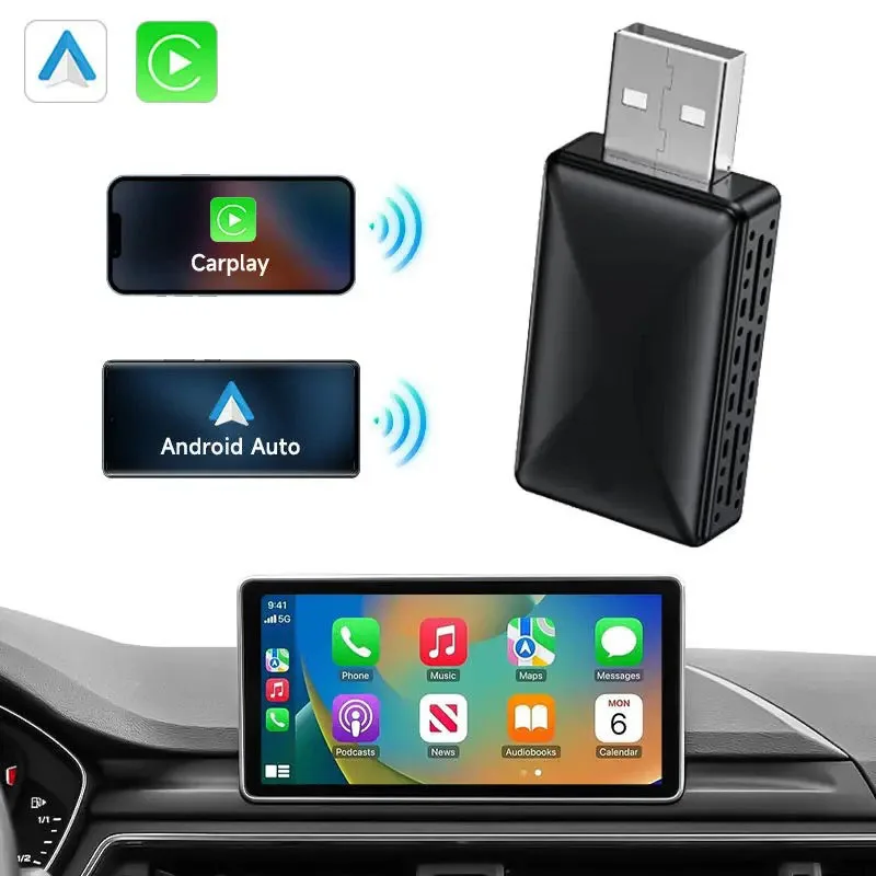 NEW 2in1 Mini Wireless Carplay Adapter And Android Auto Wireless Adapter Wired to Wireless Plug And Play For 99% OEM Cars
NEW 2in1 Mini Wireless Carplay Adapter And Android Auto Wireless Adapter Wired to Wireless Plug And Play For 99% OEM Cars 