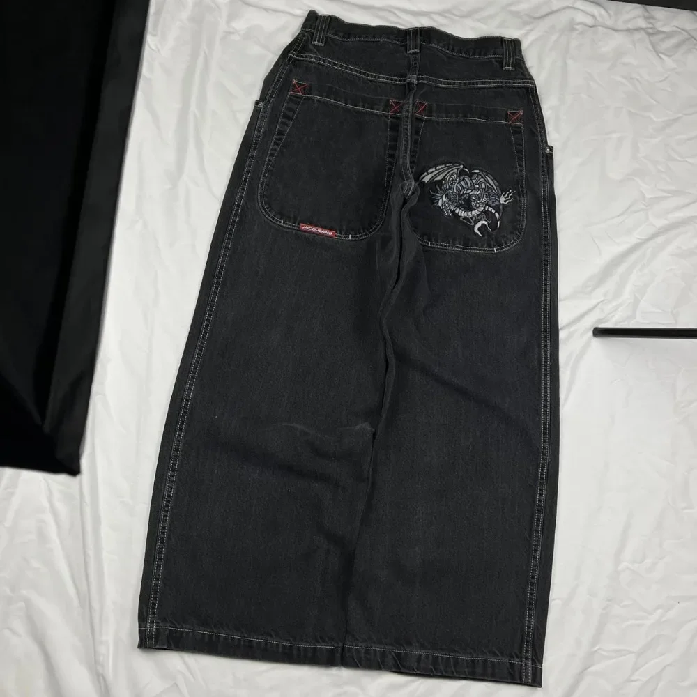Hip Hop Cartoon Graphic JNCO Jeans Y2K Mens Streetwear Baggy Jeans Black Pants Retro Harajuku Gothic High Waisted Wide Trouser
Hip Hop Cartoon Graphic JNCO Jeans Y2K Mens Streetwear Baggy Jeans Black Pants Retro Harajuku Gothic High Waisted Wide Trouser